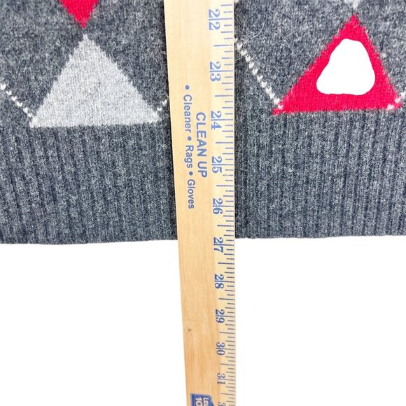 J. Crew Argyle Preppy 100% Lambswool Long Sleeve Sweater Size L - Picture 5 of 7